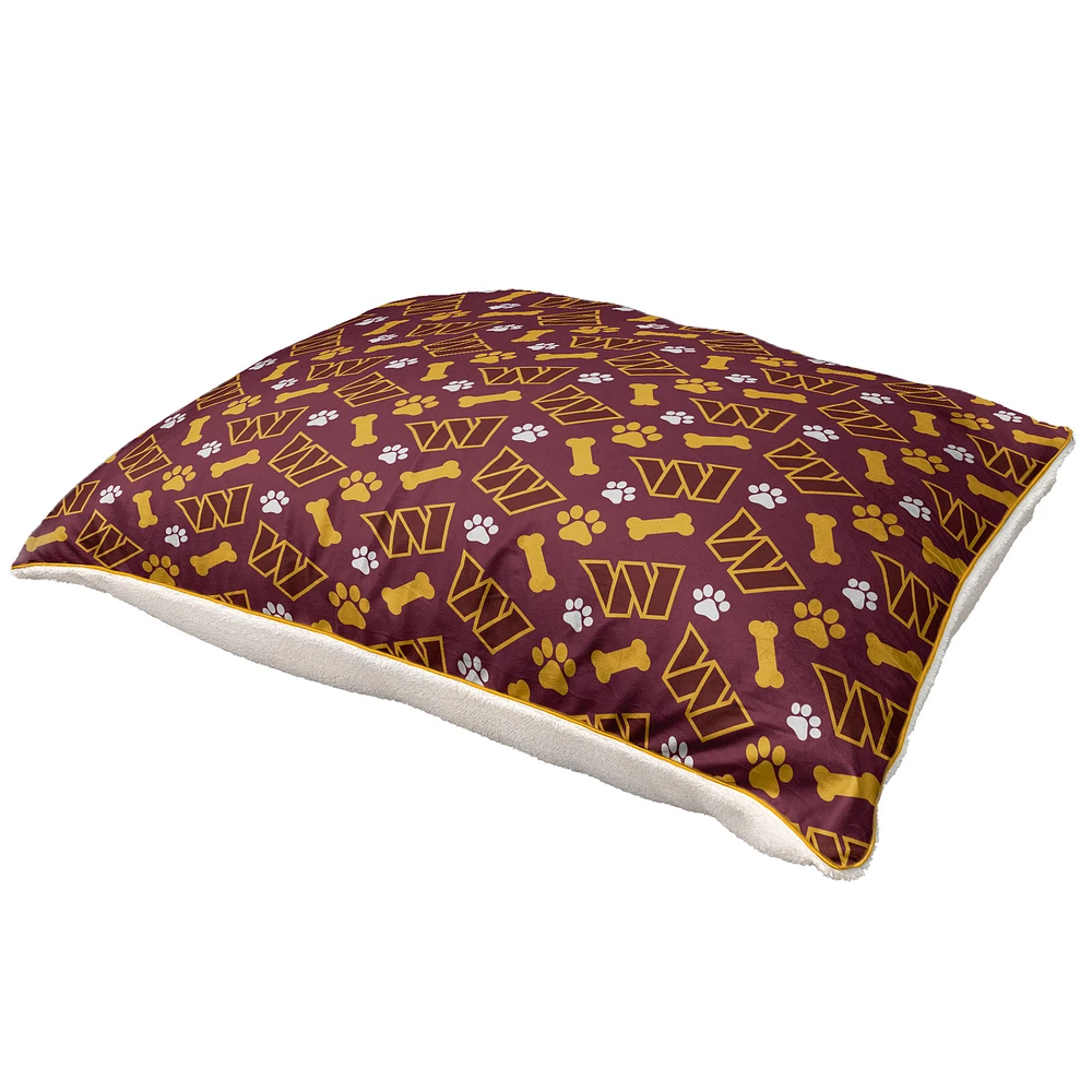 Pegasus Washington Commanders 35" x 44" Bones Sherpa Pet Bed
