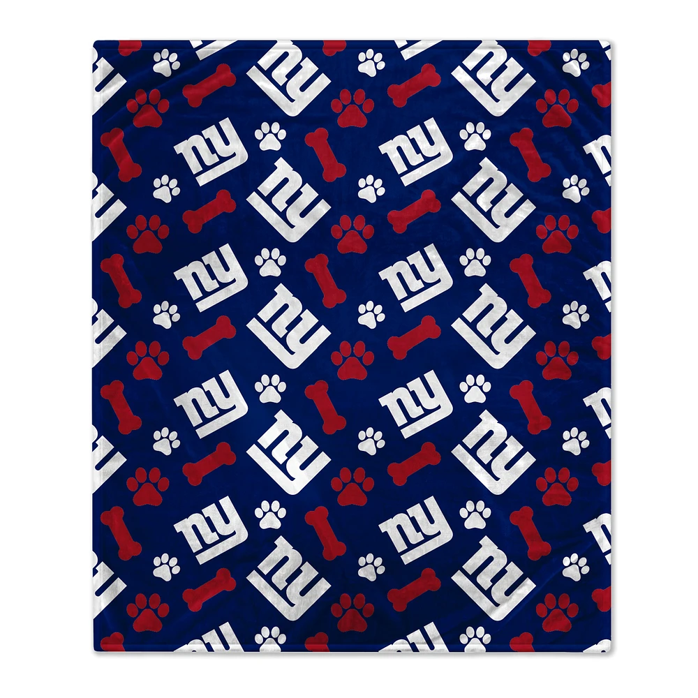 Pegasus New York Giants 40" x 50" Lightweight Bones Flannel Fleece Pet Blanket