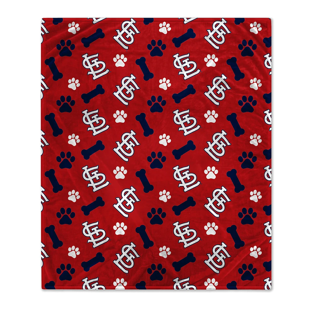 Pegasus St. Louis Cardinals 40" x 50" Lightweight Bones Flannel Fleece Pet Blanket