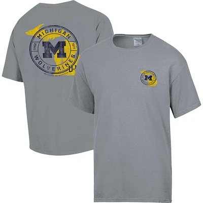 Men's Comfort Wash Graphite Michigan Wolverines STATEment T-Shirt
