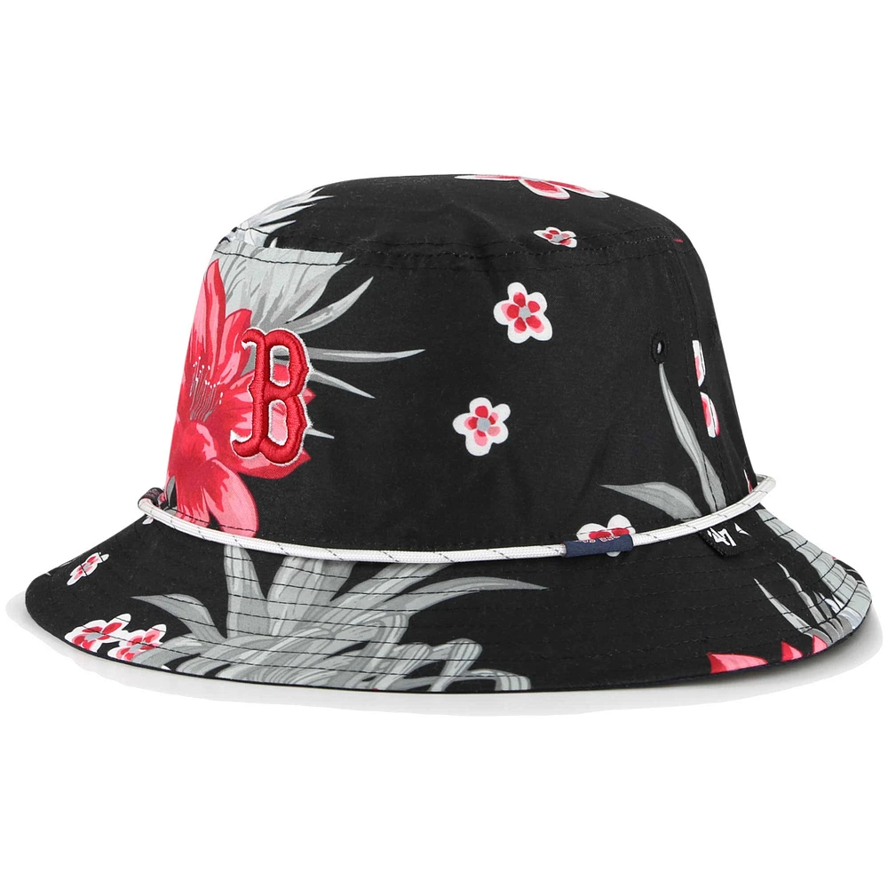 Men's '47 Black Boston Red Sox Dark Tropic Bucket Hat