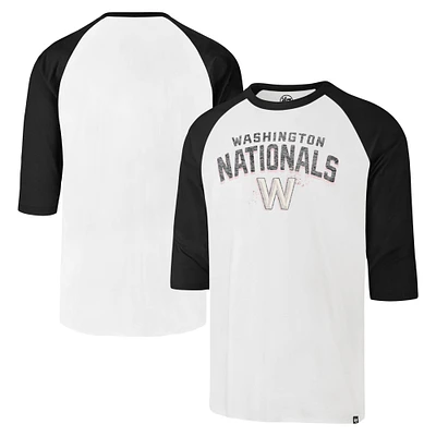 Men's '47 Cream Washington Nationals City Connect Crescent Franklin Raglan 3/4-Sleeve T-Shirt
