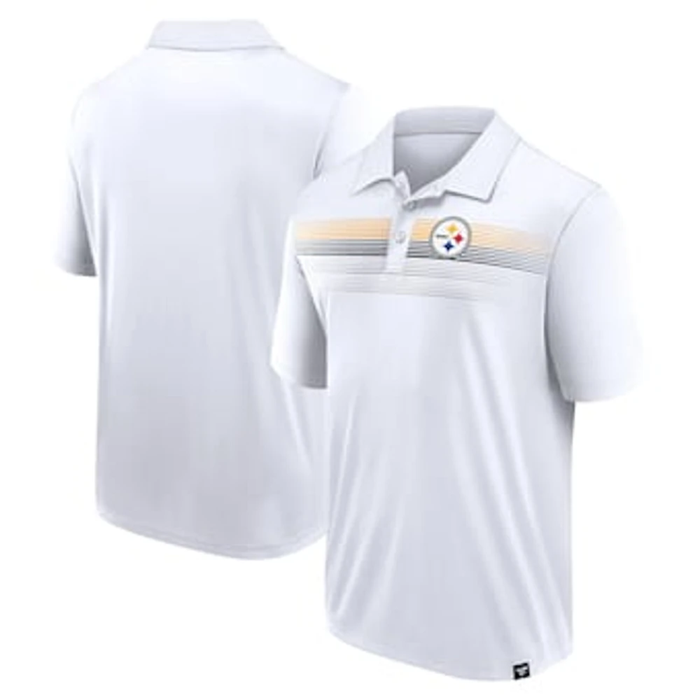 Men's Fanatics White Pittsburgh Steelers Victory For Us Interlock Polo