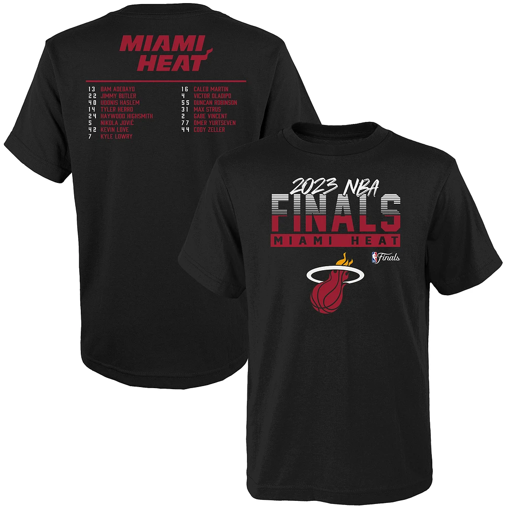 Toddler Fanatics Black Miami Heat 2023 NBA Finals Roster T-Shirt