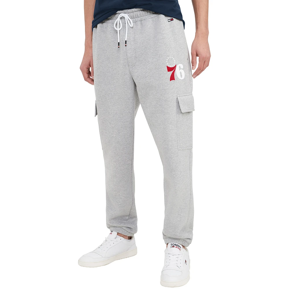Men's Tommy Jeans Gray Philadelphia 76ers Frankie Cargo Joggers