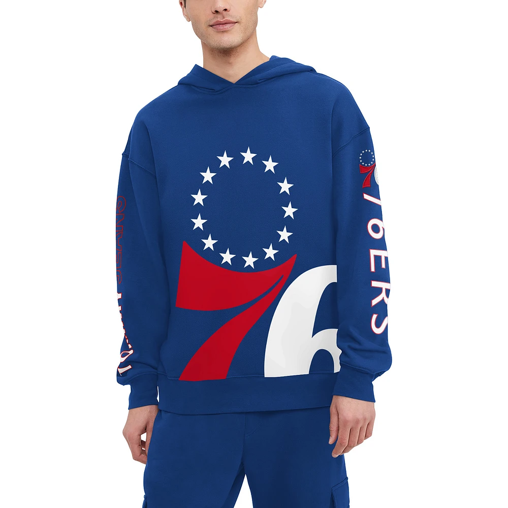 Men's Tommy Jeans Royal Philadelphia 76ers Kenny Pullover Hoodie