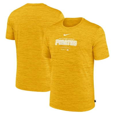 Men's Nike Gold Pittsburgh Pirates Authentic Collection Velocity Performance Practice T-Shirt