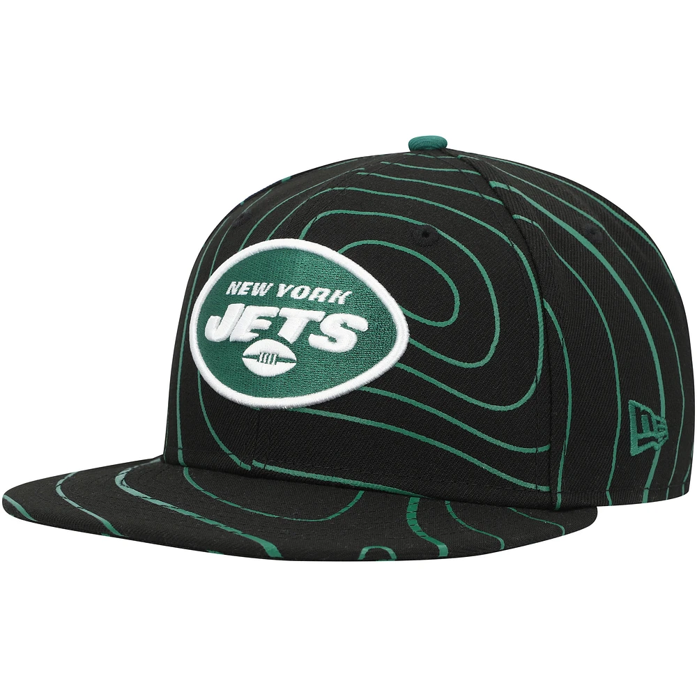 Men's New Era Black York Jets Geo 59FIFTY Fitted Hat