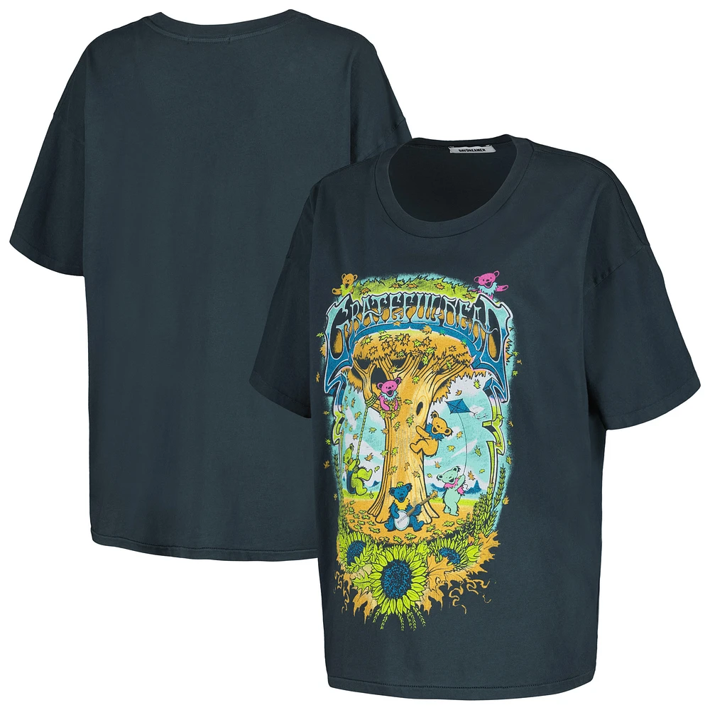 Women's Daydreamer Charcoal The Grateful Dead Autumn Bears Merch T-Shirt