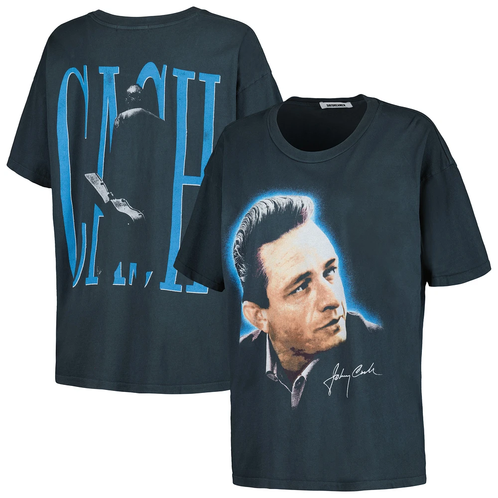 Women's Daydreamer Charcoal Johnny Cash Portrait Merch T-Shirt