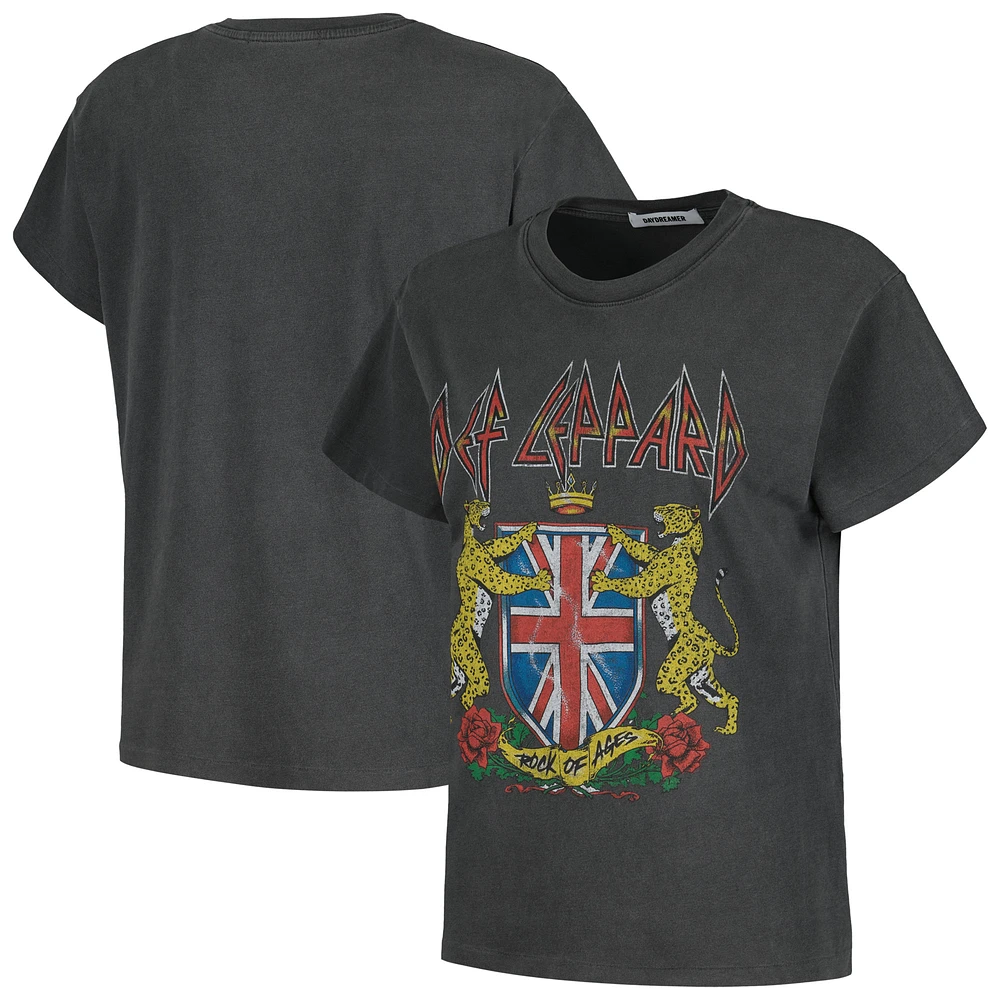 Women's Daydreamer Black Def Leppard Rock of Ages Graphic T-Shirt
