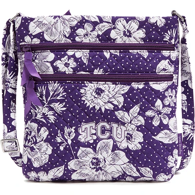 Vera Bradley TCU Horned Frogs Rain Garden Triple-Zip Hipster Crossbody Bag
