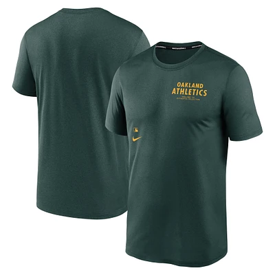 Men's Nike Green Oakland Athletics Authentic Collection Early Work Tri-Blend Performance T-Shirt