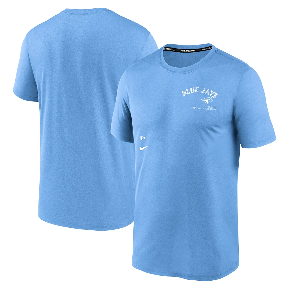 Men's Nike Powder Blue Toronto Blue Jays Authentic Collection Early Work Tri-Blend Performance T-Shirt