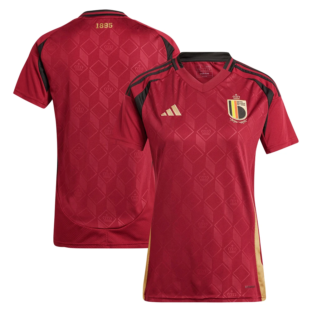 Women's adidas Burgundy Belgium National Team 2024 Home Replica Jersey