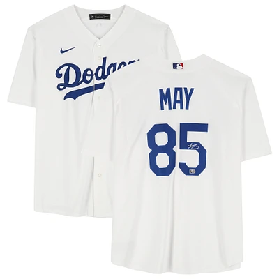 Dustin May Los Angeles Dodgers Autographed White Nike Replica Jersey