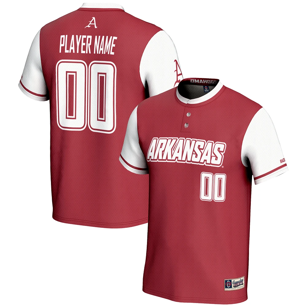 Unisex GameDay Greats Red Arkansas Razorbacks NIL Pick-A-Player Lightweight Softball Jersey