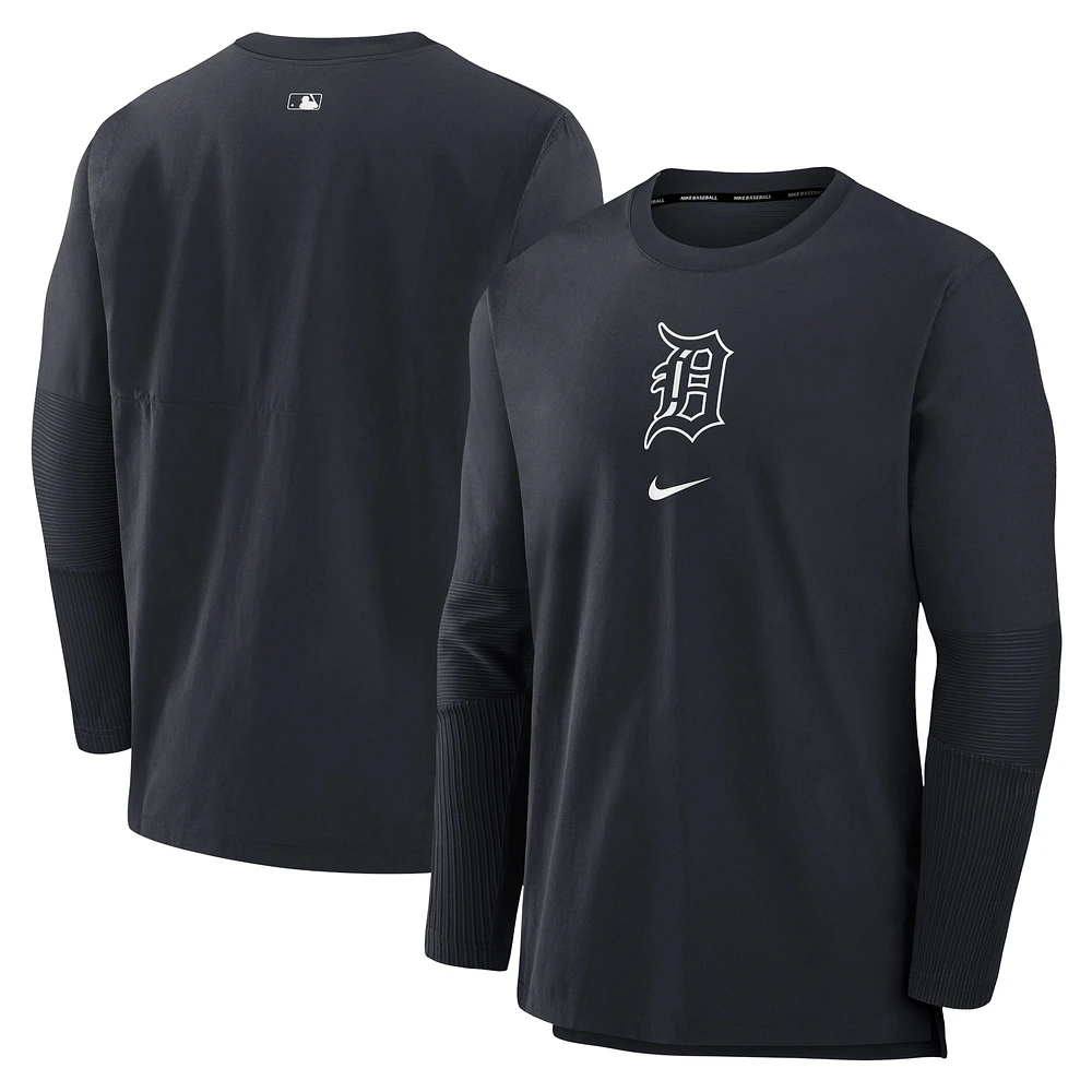 Men's Nike Navy Detroit Tigers Authentic Collection Player Dri-FIT Lightweight Pullover