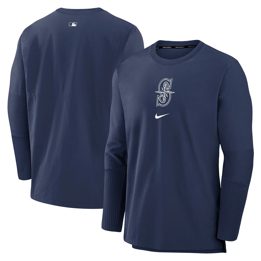 Men's Nike Navy Seattle Mariners Authentic Collection Player Dri-FIT Lightweight Pullover