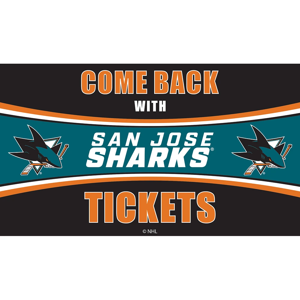 San Jose Sharks 28" x 16" Come Back With Tickets Door Mat
