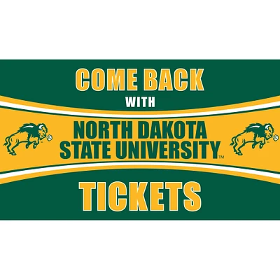 NDSU Bison 28" x 16" Come Back With Tickets Door Mat
