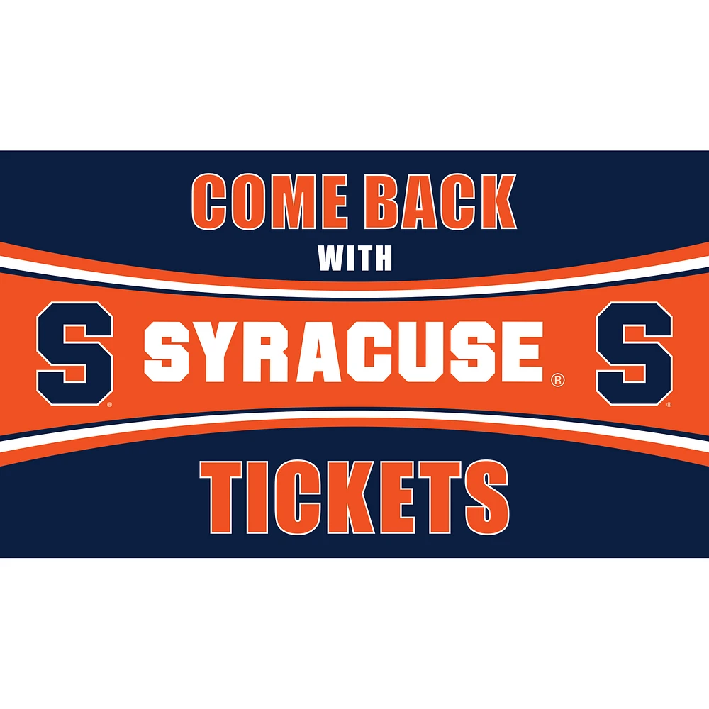Syracuse Orange 28" x 16" Come Back With Tickets Door Mat