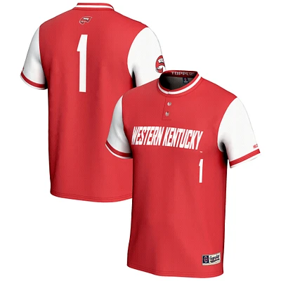 Unisex GameDay Greats #1 Western Kentucky Hilltoppers Lightweight Softball Jersey