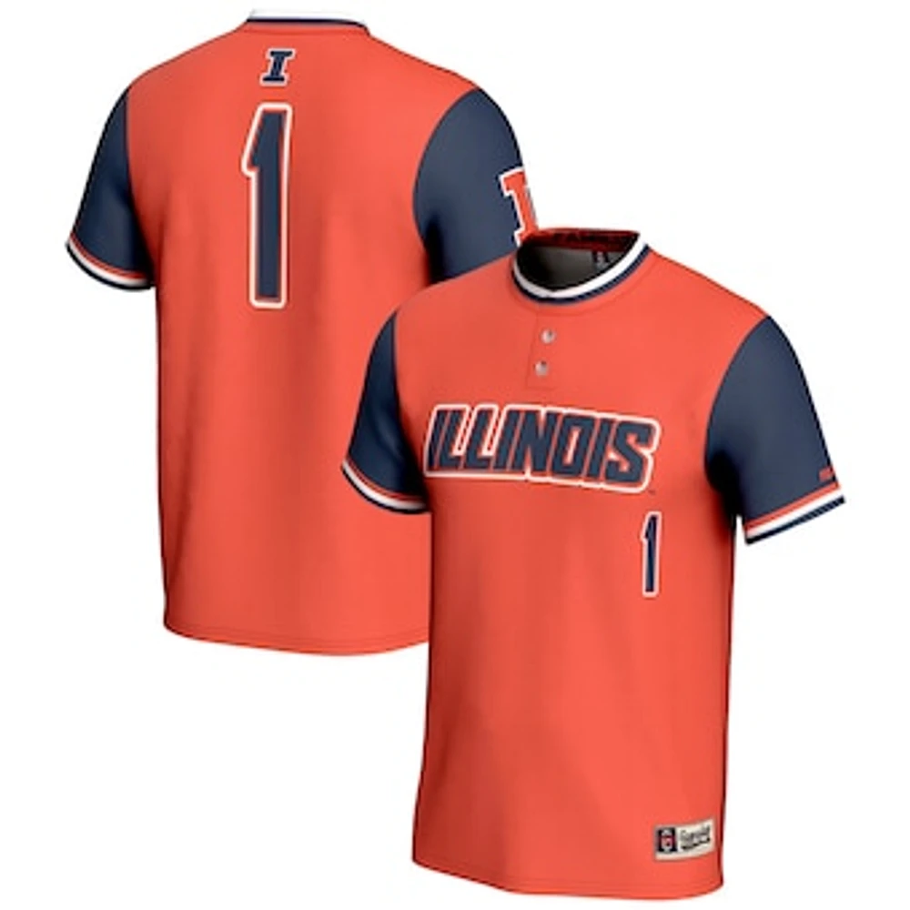 Unisex GameDay Greats #1 Orange Illinois Fighting Illini Lightweight Softball Jersey