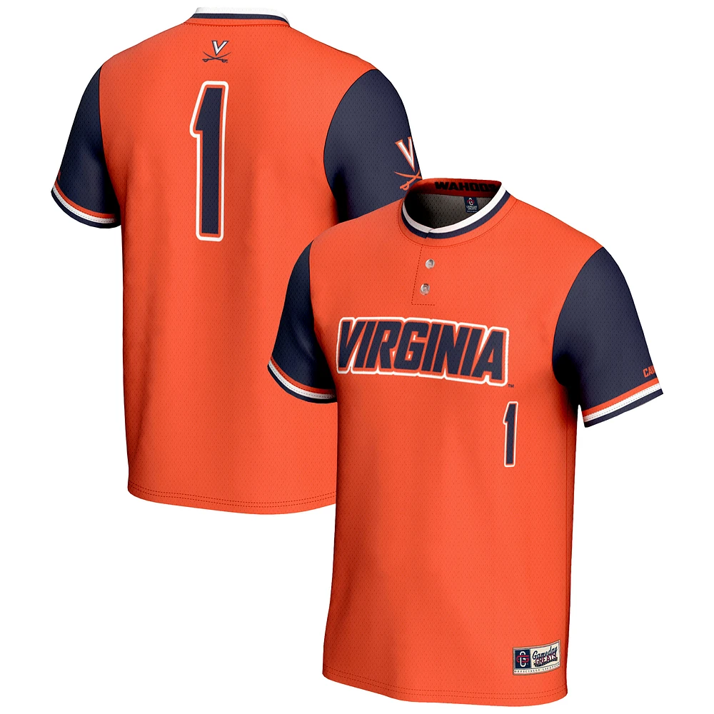 Unisex GameDay Greats #1 Virginia Cavaliers Lightweight Softball Jersey