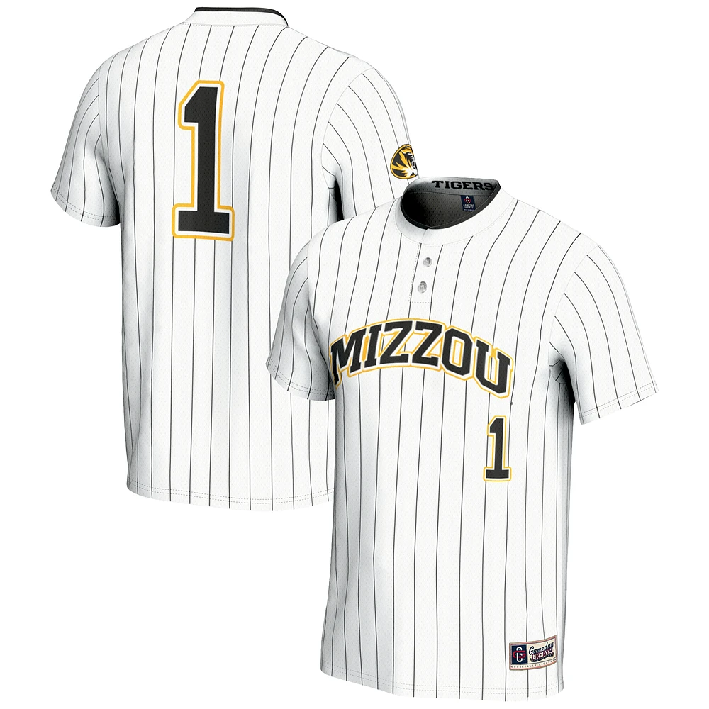 Youth GameDay Greats #1 White Missouri Tigers Lightweight Softball Jersey