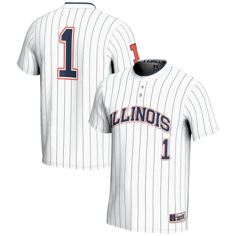 Youth GameDay Greats #1 White Illinois Fighting Illini Lightweight Softball Jersey