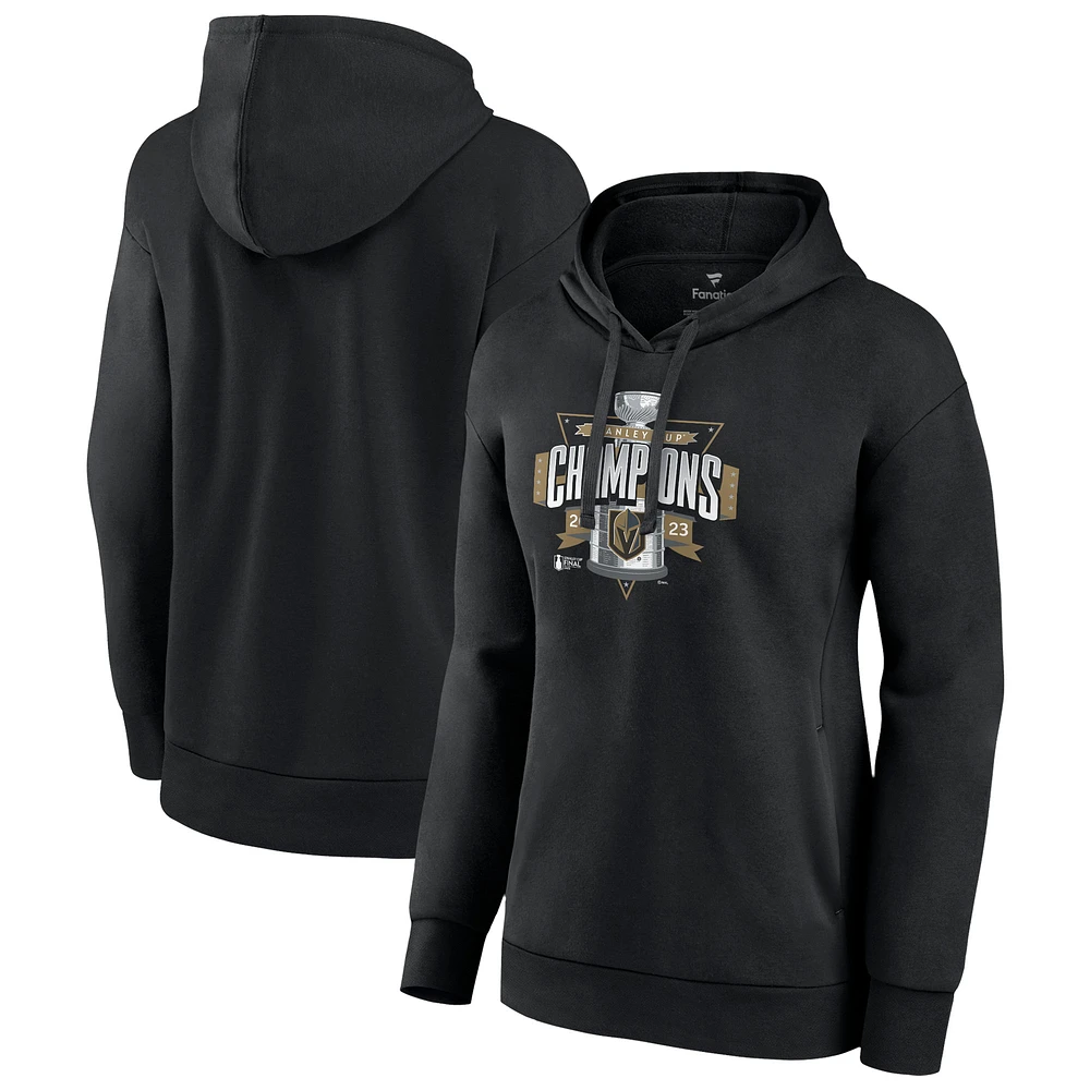 Women's Fanatics Black Vegas Golden Knights 2023 Stanley Cup Champions Neutral Zone Pullover Hoodie