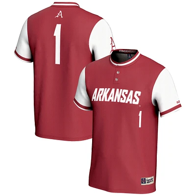 Youth GameDay Greats #1 Crimson Arkansas Razorbacks Lightweight Softball Jersey