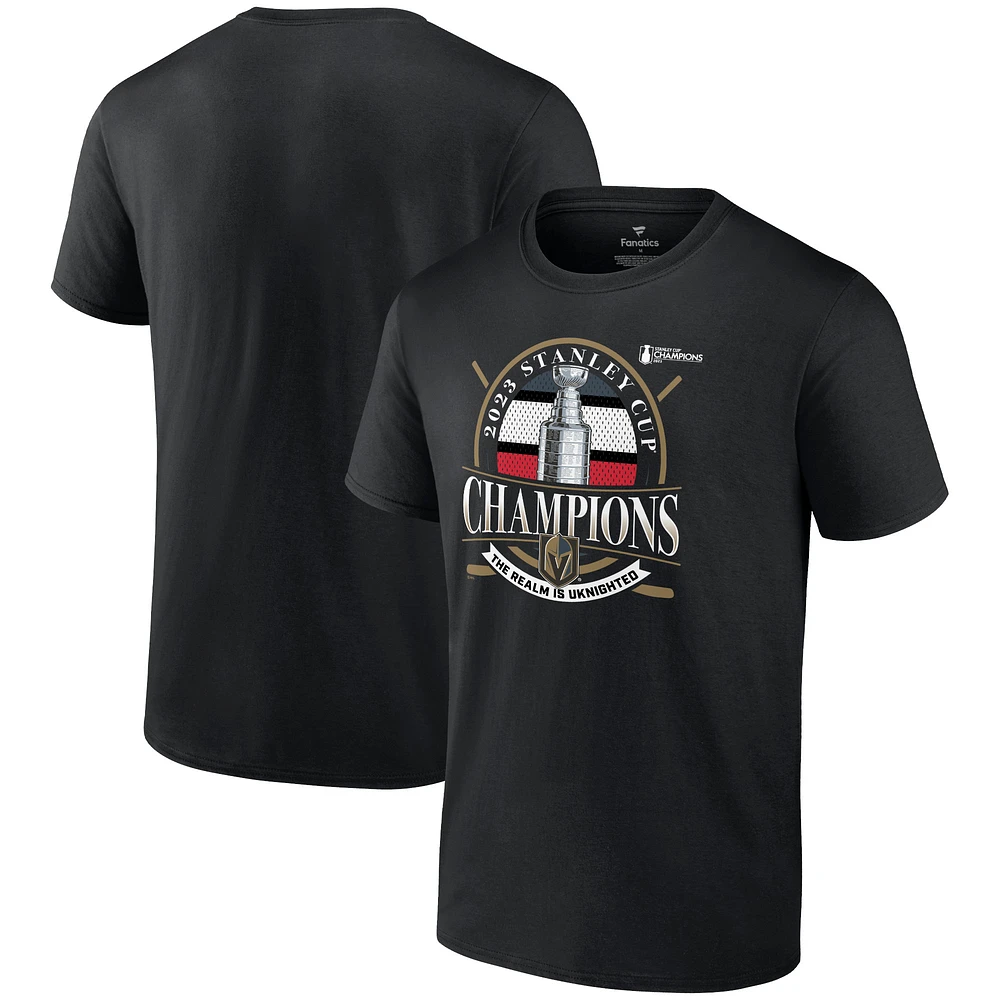 Men's Fanatics Black Vegas Golden Knights 2023 Stanley Cup Champions Rally Cry T-Shirt