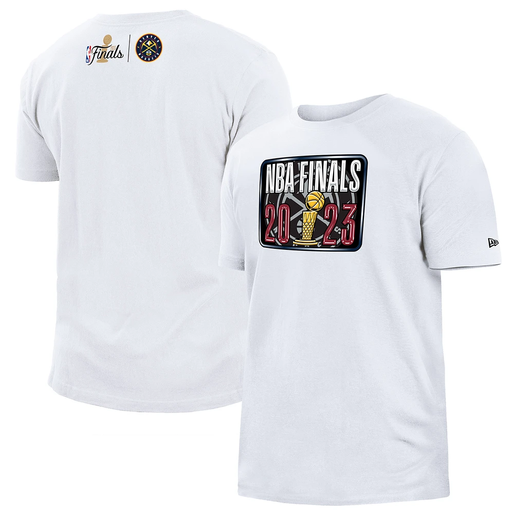 Men's New Era White Denver Nuggets 2023 NBA Finals Hook T-Shirt