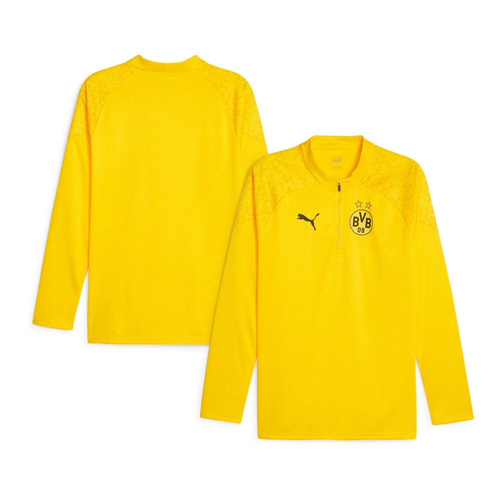 Men's Puma Yellow Borussia Dortmund 2023/24 Quarter-Zip Training Top
