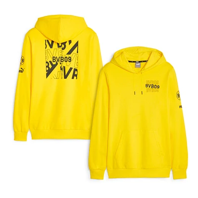 Men's Puma Yellow Borussia Dortmund FtblCore Graphic Pullover Hoodie