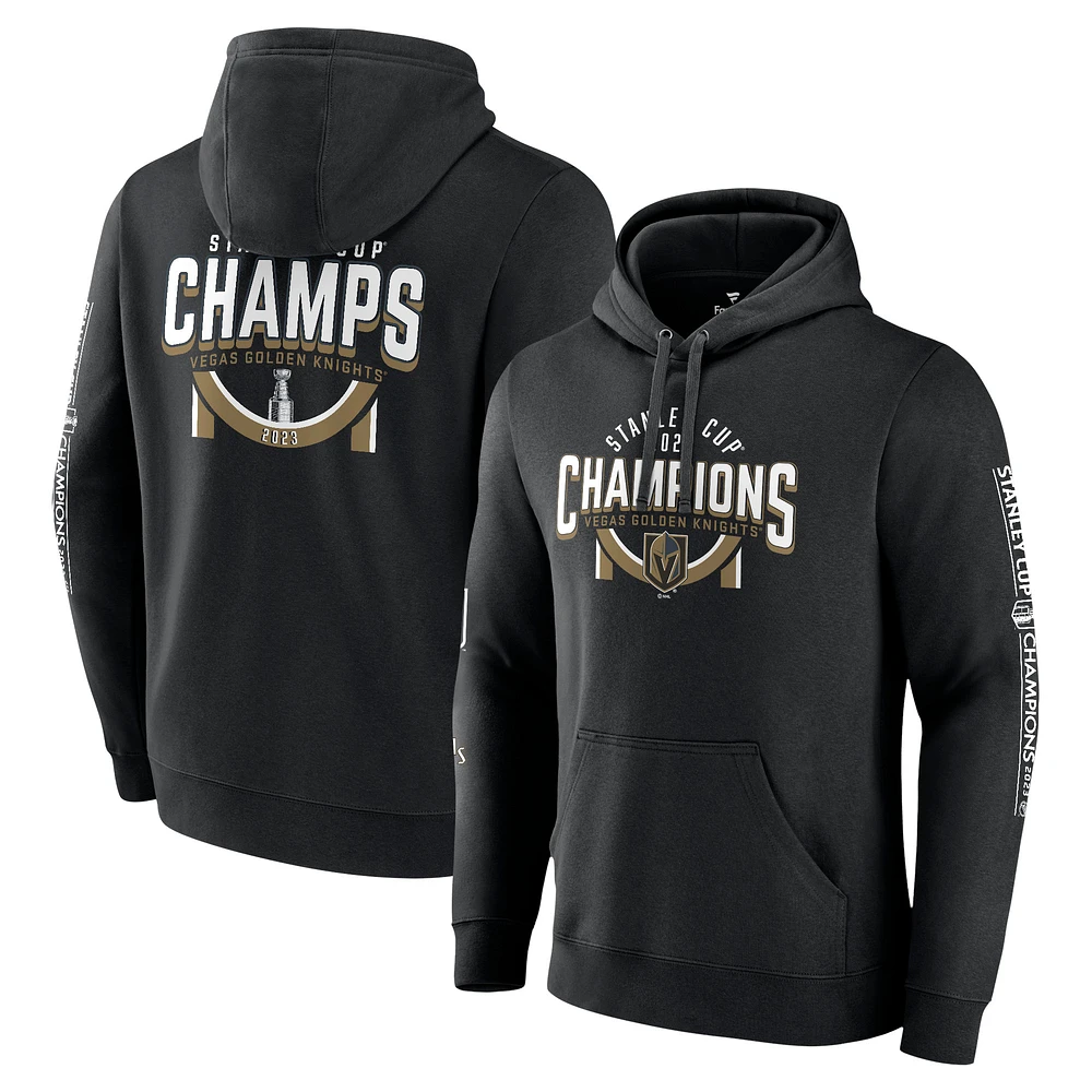 Men's Fanatics Black Vegas Golden Knights 2023 Stanley Cup Champions Banner Pullover Hoodie