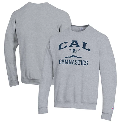 Men's Champion Gray Cal Bears Gymnastics Icon Powerblend Pullover Sweatshirt