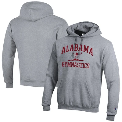 Men's Champion Gray Alabama Crimson Tide Gymnastics Icon Powerblend Pullover Hoodie