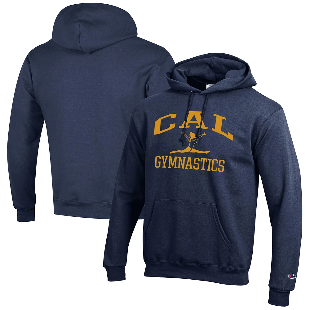 Men's Champion Navy Cal Bears Gymnastics Icon Powerblend Pullover Hoodie