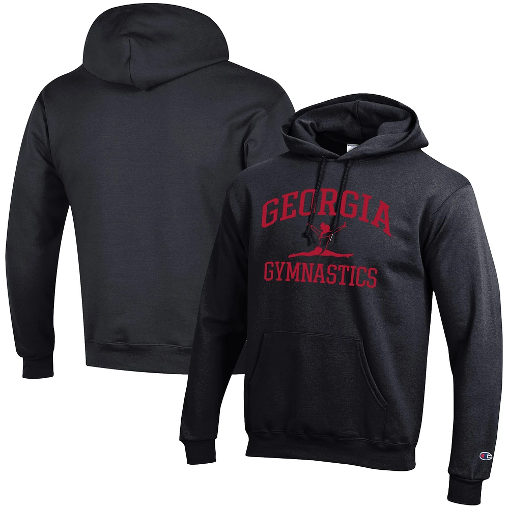 Men's Champion Georgia Bulldogs Gymnastics Icon Powerblend Pullover Hoodie