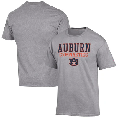 Men's Champion Gray Auburn Tigers Gymnastics Stack T-Shirt