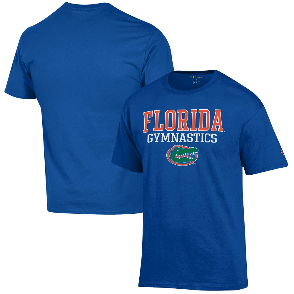 Men's Champion Royal Florida Gators Gymnastics Stack T-Shirt