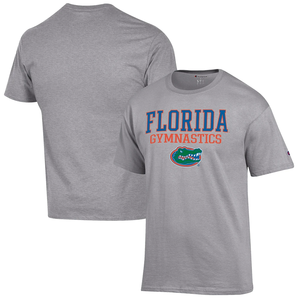 Men's Champion Gray Florida Gators Gymnastics Stack T-Shirt