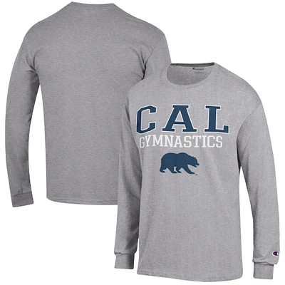 Men's Champion Gray Cal Bears Gymnastics Stack Long Sleeve T-Shirt
