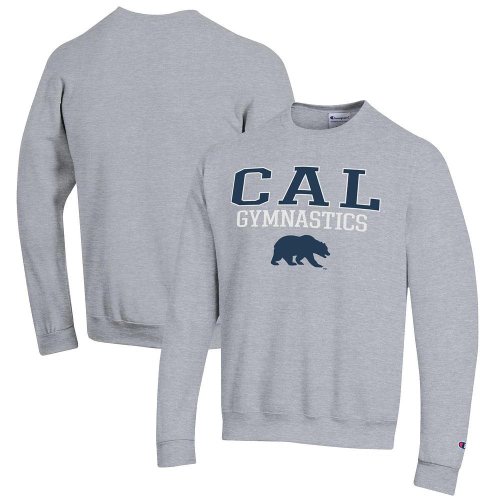 Men's Champion Gray Cal Bears Gymnastics Stack Powerblend Pullover Sweatshirt