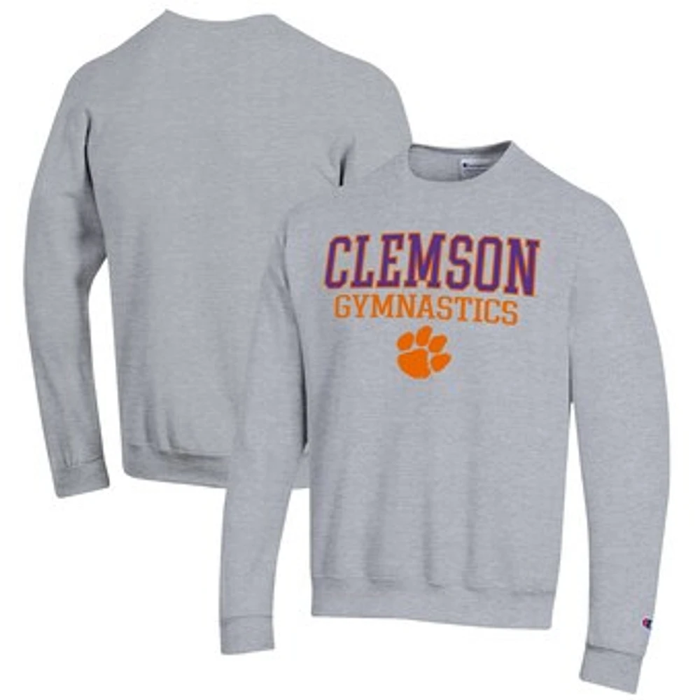 Men's Champion Clemson Tigers Gymnastics Stack Powerblend Pullover Sweatshirt