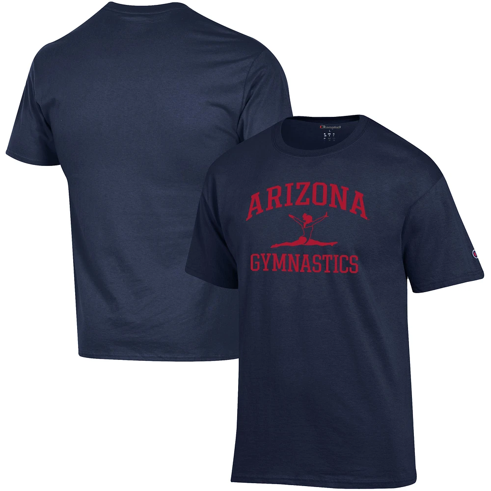 Men's Champion Navy Arizona Wildcats Gymnastics Icon T-Shirt