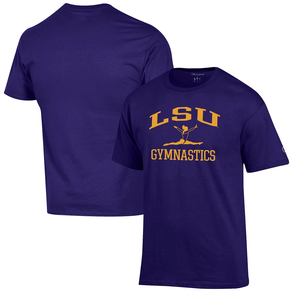Men's Champion Purple LSU Tigers Gymnastics Icon T-Shirt